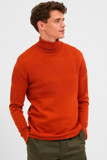 MAINE LS KNIT ROLL NECK Bombay Brown