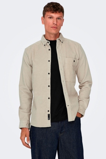 New Terry Corduroy LS Shirt Silver Lining