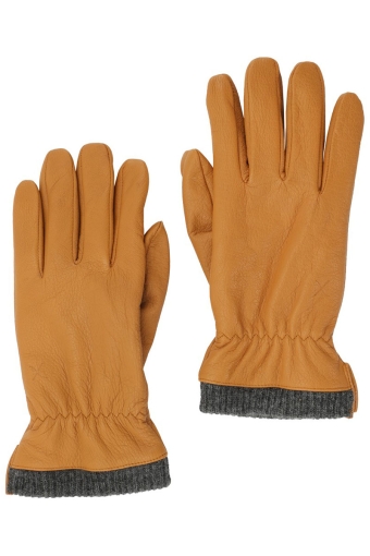 Stephen Leather Gloves Cognac