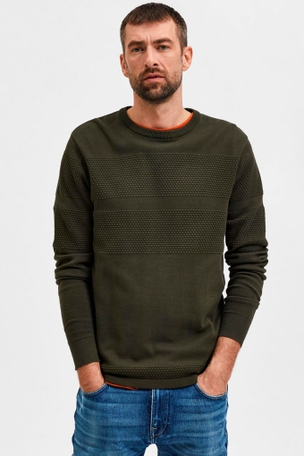 SLHMAINE LS KNIT CREW NECK W NOOS Forest Night