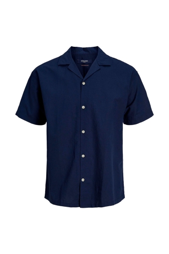 Summer Linen Resort Shirt SS Navy Blazer