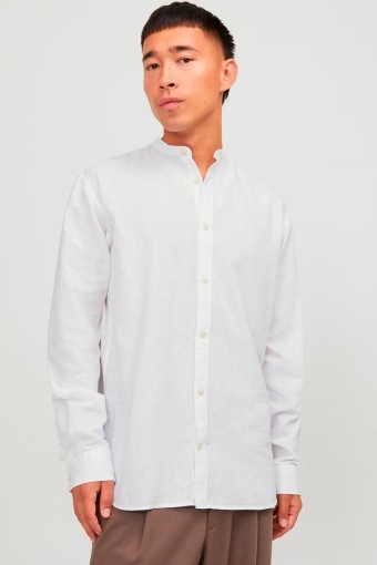 Summer Band Linen Shirt LS White