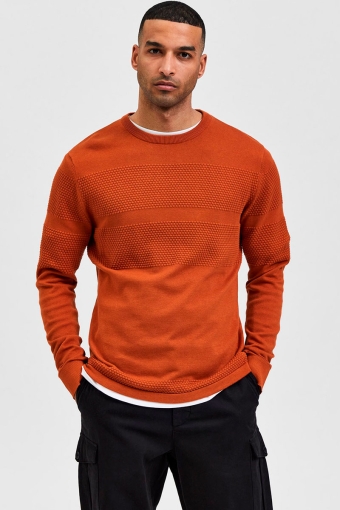 SLHMAINE LS KNIT CREW NECK W NOOS Bombay Brown