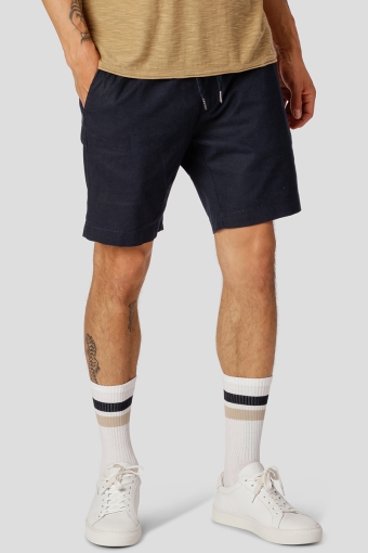 Barcelona Cotton Linen Shorts Navy