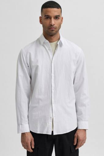 SLHSLIMNEW-LINEN SHIRT LS W NOOS White