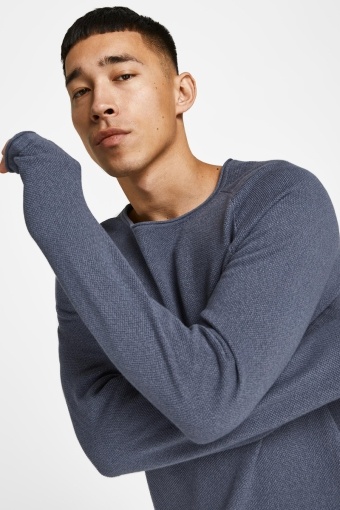 JJEHILL KNIT CREW NECK NOOS Grisaille Twisted