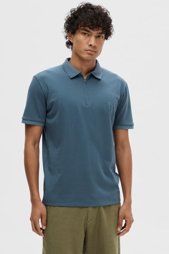 Fave Zip Polo SS Bering Sea