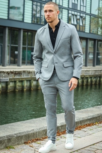 Comfort Suit - Medium Grey Melange