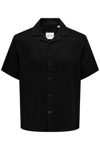 Kari Relaxed Cuba Shirt Viscose Linen Black