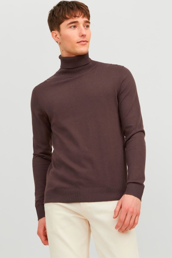 Emil Knit Roll Neck Seal Brown