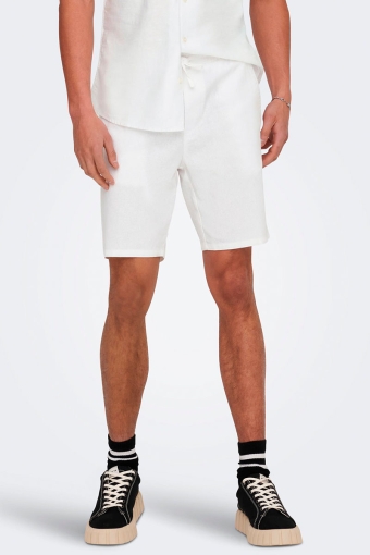 Linus Linen Shorts  Bright White