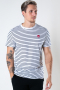 Kronstadt Timmi Organic/Recycled striped tee White / Navy