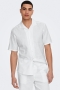 ONLY & SONS Caiden SS Resort Linen Shirt White
