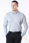 Selected Slim Oliver Knit Flex Skjorte LS Medium Grey Melange