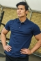 Muscle Fit Stretch Polo SS Blue Navy