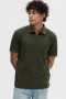 Selected Fave Zip Polo SS Forest Night