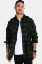 URBAN CLASSICS Checked Flanell Shirt Black/Forest
