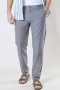 ONLY & SONS Mark Cotton Linen Pants Grey Pinstripe